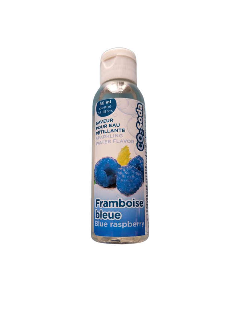 Saveur pour eau pétillante framboise bleue